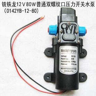 家用增压隔膜泵农用打药洗车泵自吸12V24V80W直流微型电动抽水泵