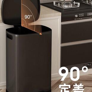 不锈钢垃圾桶家用厨房专用大号脚踩带盖商用高颜值办公室超大容量