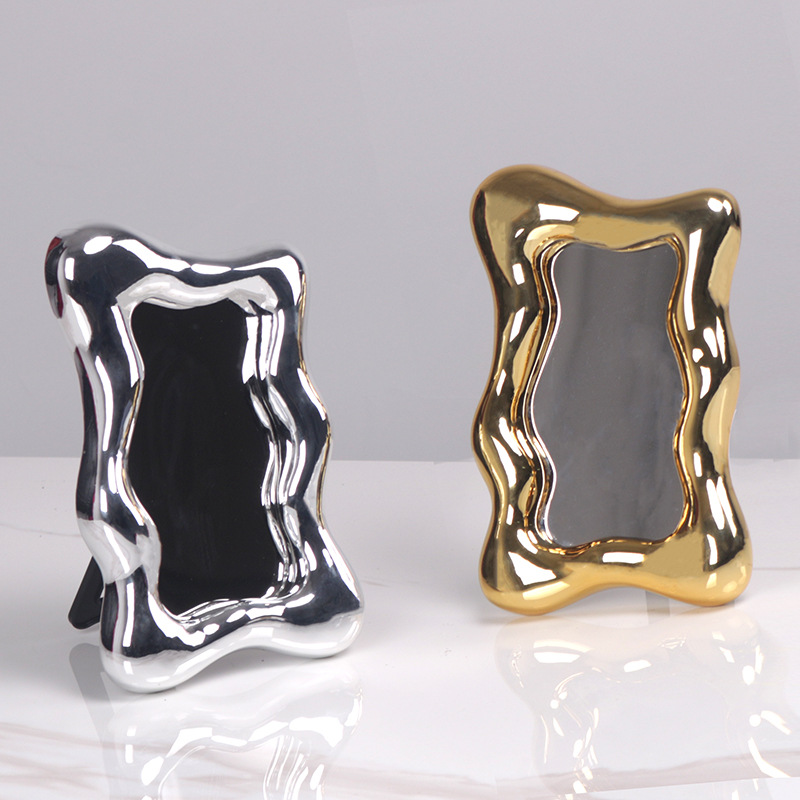 北欧装饰冰块镜子现代创意软装摆