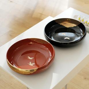 日本山中漆器好看果盘高端精致高颜值客厅茶几家用高级感乔迁新居