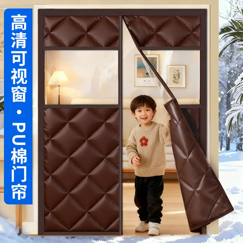 农村大门冬季加厚棉门帘防冷气帘