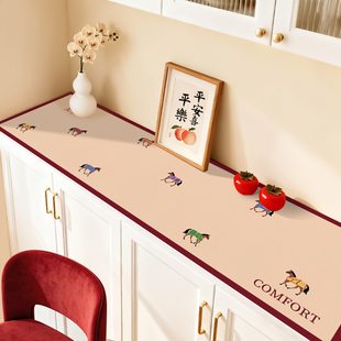 餐边柜入户鞋柜桌垫玄关柜新年装饰品氛围感布置桌布2026马年防水