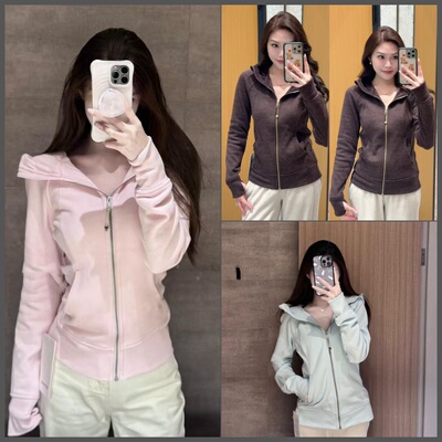 露露乐蒙Scuba刺绣连帽开衫卫衣