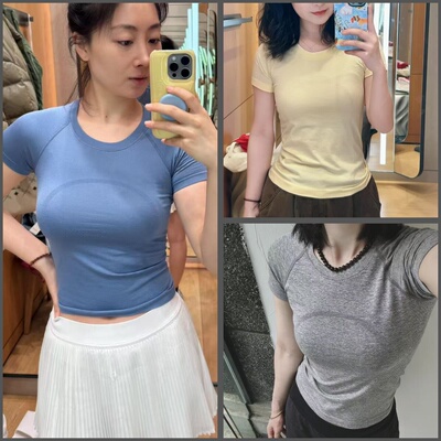 露露乐蒙速干透气女短袖T恤