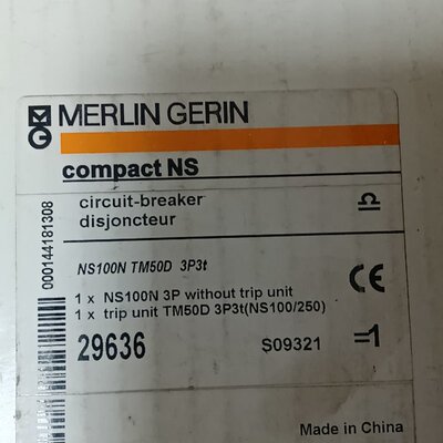 议价梅兰日兰MERLIN GERIN NS100N TM50D可维修