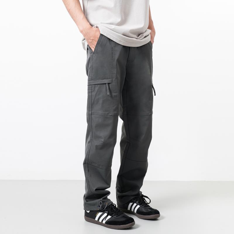 RAIN EDM美式高街户外机能工装裤男复古潮牌直筒宽松vibe加绒裤子