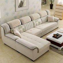 免洗科技布奶油风乳胶沙发客厅大小户型现代简约可拆洗布艺沙发