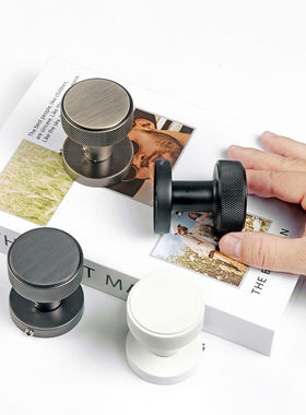 隐形房门锁专用卧室极简暗门圆把手白色黑隐藏房间室内通用球形锁