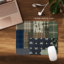 格纹拼贴鼠标垫个性 创意办公工位桌垫女生小号便携小众滑鼠垫腕垫