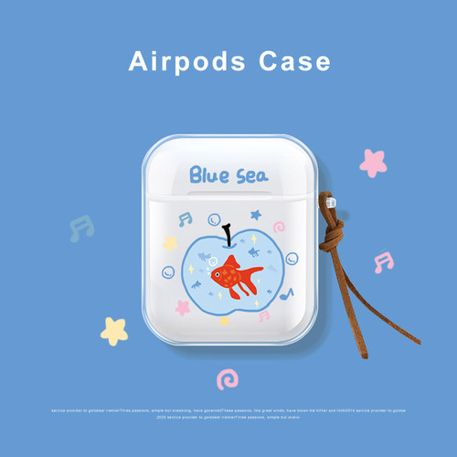 适用airpod透明保护壳金鱼水缸
