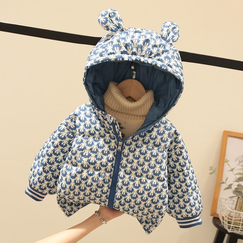 童装羽绒服男女童冬季白