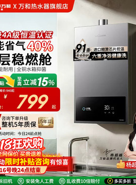 万和小宇宙天然气液化气洗澡13/16升家用恒温变频燃气热水器A3PRO