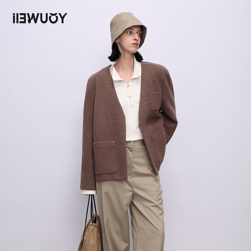 YOUWEI【折扣专属】长袖西服强缩含羊毛无领西装Y1922411