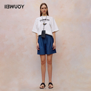 YOUWEI有尾夏季中裤印花牛仔短裤女Y5224214
