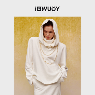 YOUWEI有尾2024春季女装高领带帽卫衣Y1724104