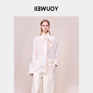 肌理羊毛围裹式 衬衫 Y1624320 内搭长袖 YOUWEI有尾2024秋季