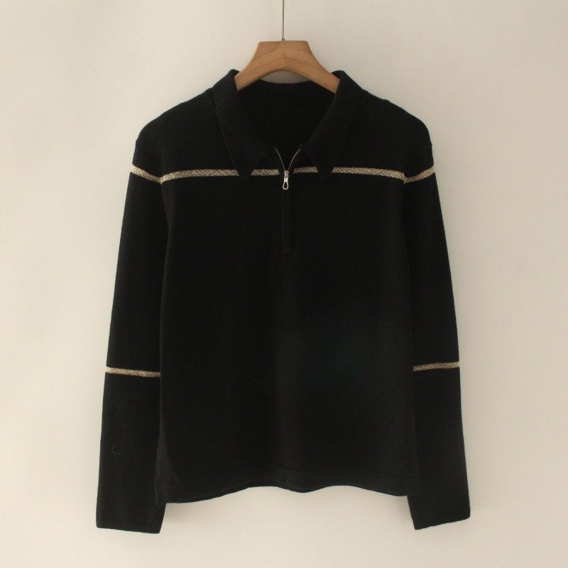 外贸尾货羊毛混纺春秋气质百搭翻领薄款针织内搭上衣女,女装/女士精品,毛针织衫,淘宝优惠券,粉丝福利购,淘宝优惠卷