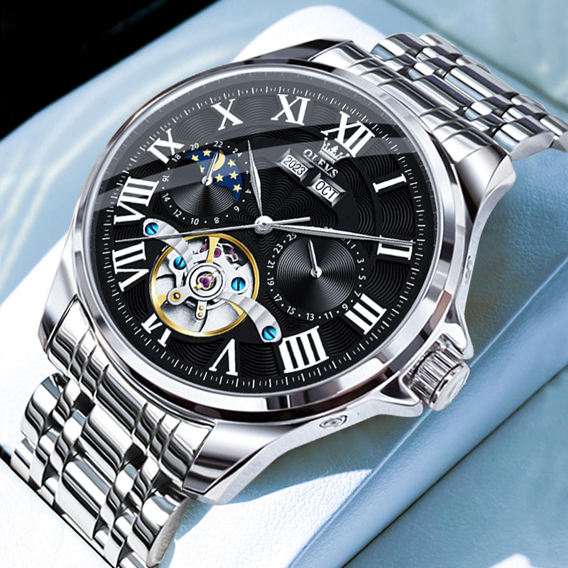 中老年手表男款 男士机械手表瑞士正品防水全自动钢带送爸爸十大