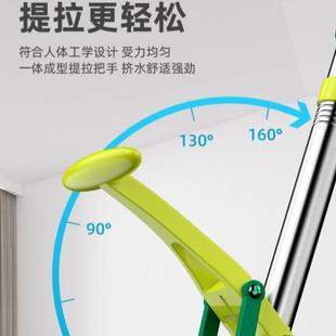 挤水大号胶棉拖把家用吸水拖把头拖布免手洗 大拇子海绵拖把滚轮式