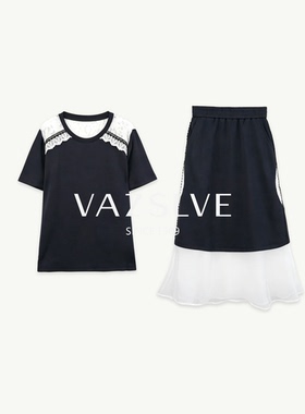 【VAZSLVE/全新奢品】捡漏-蕾丝花边半裙套装-BO62801