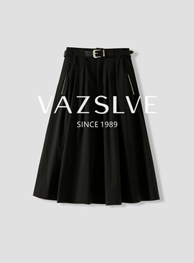 【VAZSLVE/全新奢品】捡漏-黑色赫本风精致半身裙-5QQB96385