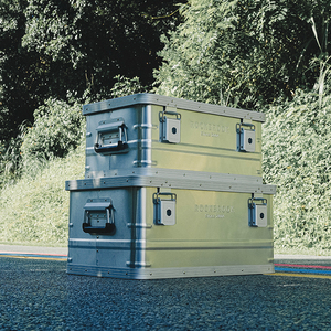 鹿布战盾户外露营铝镁合金收纳箱车载防水多功能收纳整理收纳盒锁