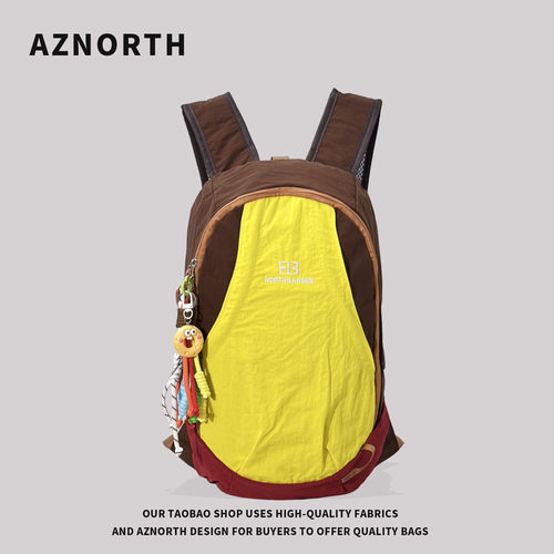 0913#新品 户外徒步双肩包女撞色百搭轻便登山包高颜值休闲背包