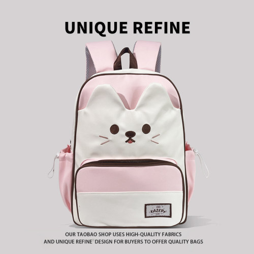 0622#新品 2026新款可爱设计感双肩包女卡通猫咪背包女高颜值书包
