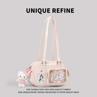新品 0728 辣妹痛女士小食量吧唧痛包双肩包粉色日系高颜值单肩包
