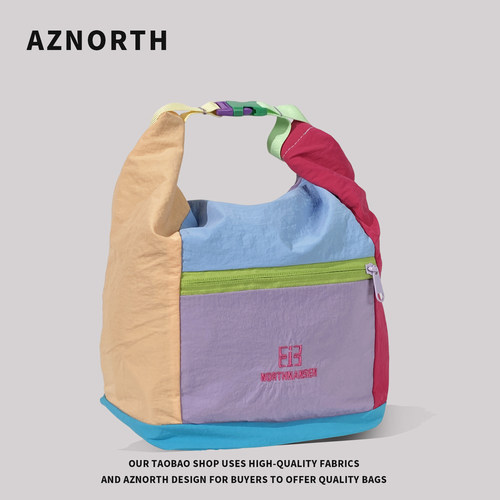 0910#新品 2026新款挎包女生高颜值手提包多巴胺便捷收纳包化妆包