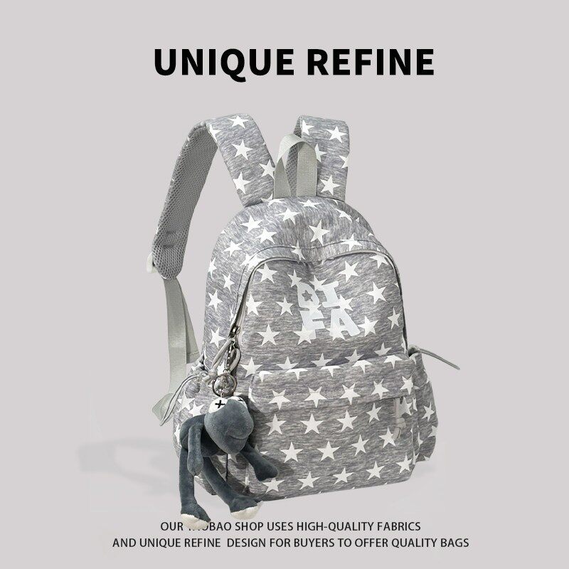 0409#新品 背包双肩女韩系百搭大容量双肩包初中高中生学院风书包