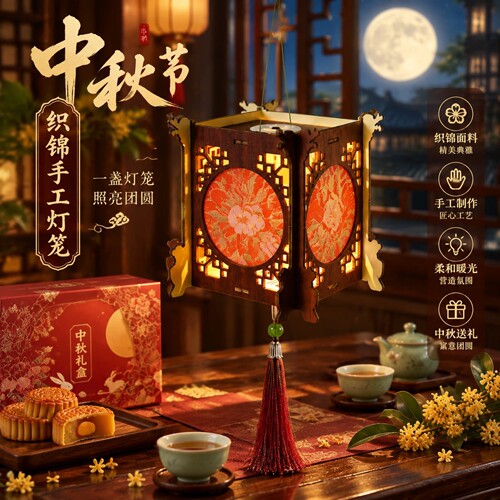 中秋节织锦手工diy灯笼儿童礼物
