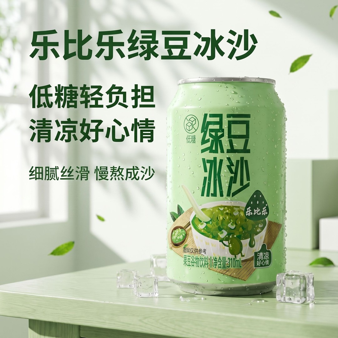 乐比乐绿豆冰沙夏天饮料开罐即饮清凉灌装免熬煮清爽饮品