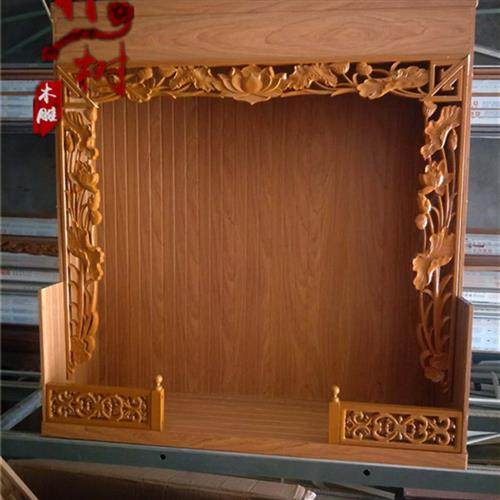 东阳木雕 实木角花 中式祥云贴花  佛龛神台装饰 木护栏 方形雕花