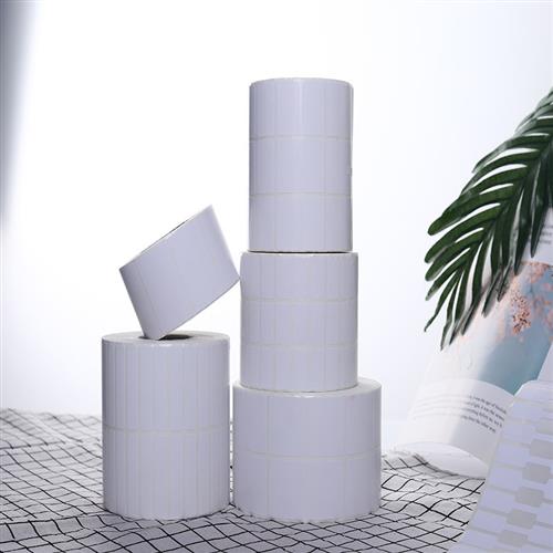 铜版纸不干胶 标签打印纸 条码纸  空白贴纸 25*15*10000张 4排