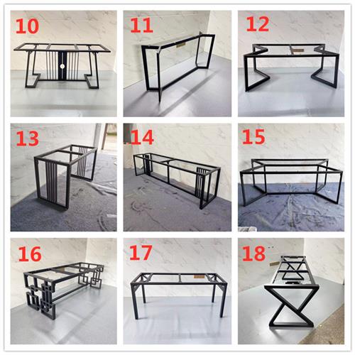 铁艺定制桌脚支架餐台会议金属脚茶几吧台书桌腿大理石岩板桌架子