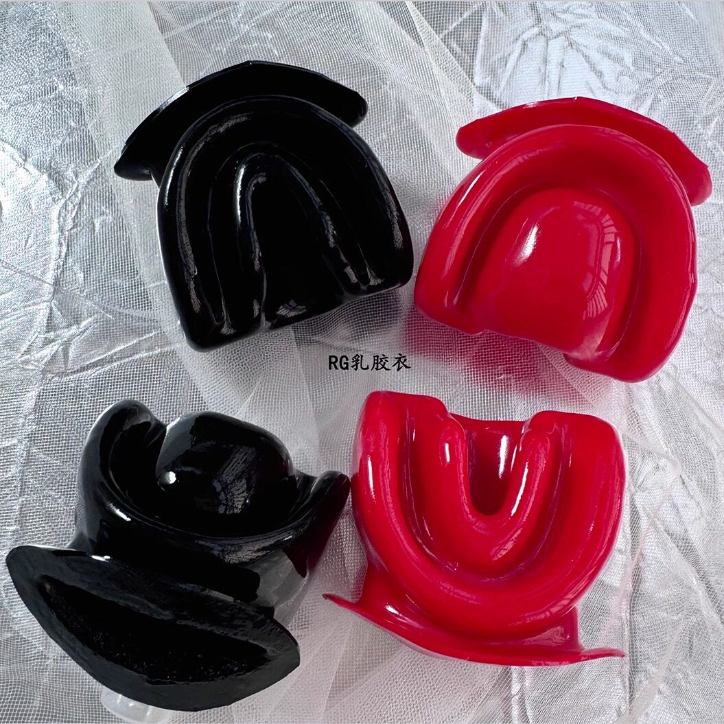 乳胶牙套嘴套男女乳胶衣配件LATEX头套搭配rubber
