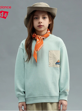 New Balance nb童装25年春季新品男女儿童休闲运动卫衣7ZF12053