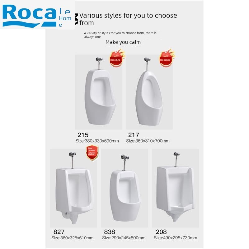 Roca壁挂式传感器集成分体式多功能智能小便池家用公共除臭器陶瓷