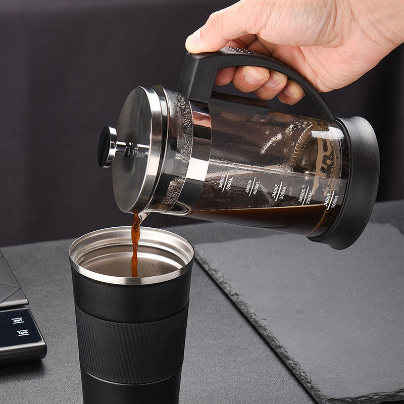 手冲咖啡壶法压壶家用煮咖啡过滤式器具冲茶器套装不锈钢过滤杯子