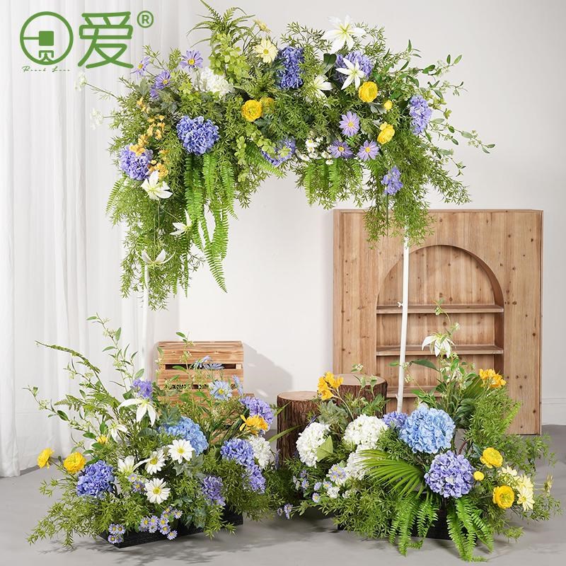 高端仿真花假花绣球花植物造景绿植拱门装饰花拍照背景墙橱窗布置