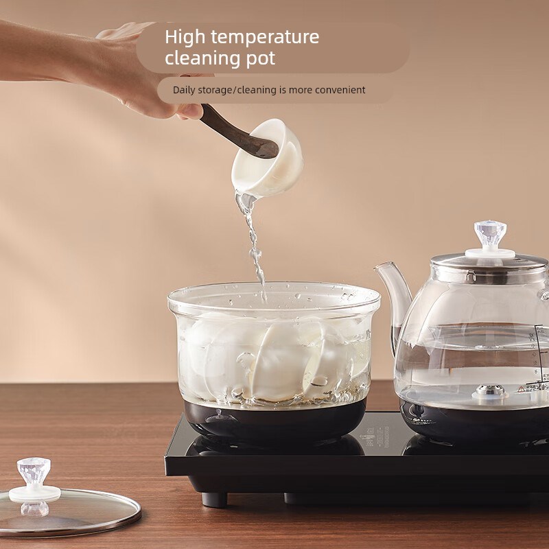 全自动上水泡茶具套装嵌入一体电磁炉功夫茶壶茶盘茶台消毒烧水壶