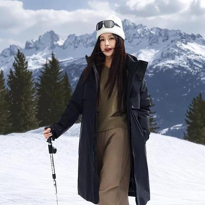 长款风衣羽绒服收腰显瘦冲锋衣