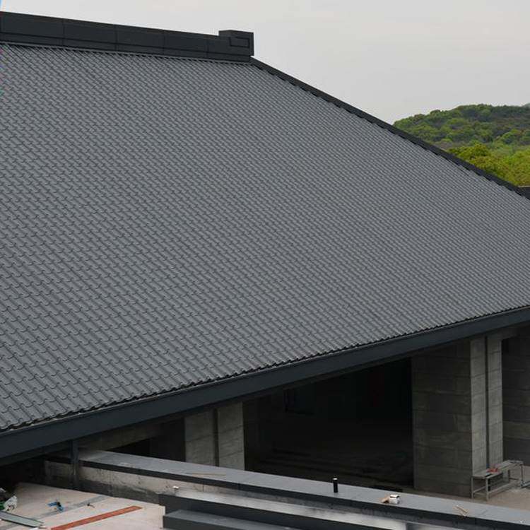 新款铝镁锰合金琉璃瓦 仿古建筑屋顶防锈铝竹节瓦灰色氟碳漆铝板