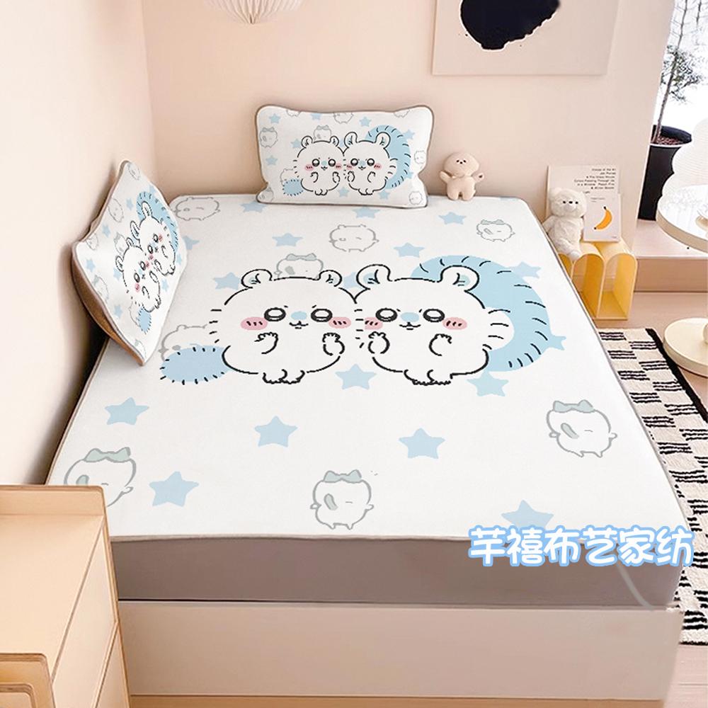 吉伊卡哇夏季透气凉席chiikawa凉感冰丝席学生儿童卡通席子可机洗