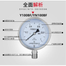 Y100BF高温表蒸汽表 304不锈钢压力表Y60BF 氨用 气压液压