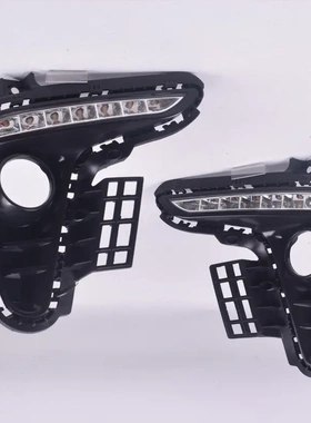 适用于17-18款起亚K2日行灯国外款 K2日间行车灯前雾灯改装LED