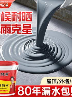 沃特浦防水涂料屋顶裂缝渗水补漏专用防水胶材料外墙面防漏堵漏王