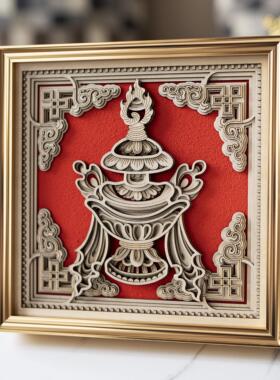 梯木叠雕抽象创意桌面摆件轻奢酒柜电视柜高档装饰品开业乔迁礼物