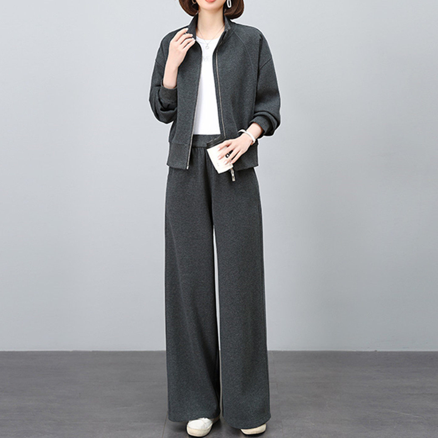 运动套装女中年妈妈高端卫衣两件套中老年春秋洋气运动服休闲套装